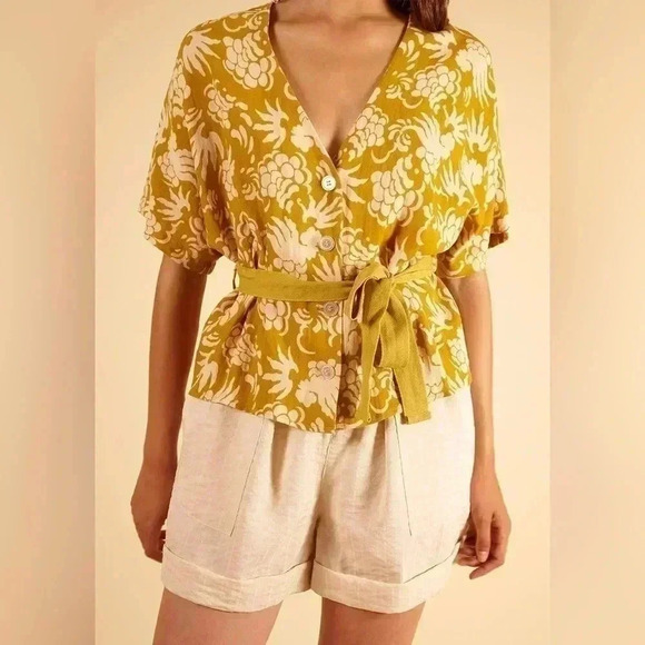 Frnch Carminda Top (Olive) Size Small - Picture 2 of 9